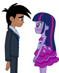 Size: 8560x10600 | Tagged: safe, artist:kevintoons915, twilight sparkle, oc, oc:kevin reyes, equestria girls, g4, absurd resolution, canon x oc, crack shipping, fall formal outfits, female, male, shipping, simple background, straight, transparent background, twilight sparkle (alicorn)