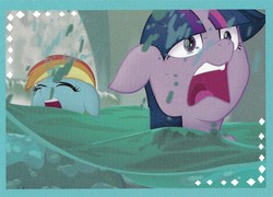 Size: 3576x2575 | Tagged: safe, screencap, rainbow dash, twilight sparkle, alicorn, pony, g4, my little pony: the movie, high res, twilight sparkle (alicorn), water