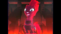 Size: 1280x716 | Tagged: safe, edit, edited screencap, screencap, tempest shadow, g4, my little pony: the movie, broken horn, eye scar, female, horn, open up your eyes, scar, solo