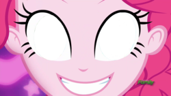 Size: 1920x1080 | Tagged: safe, edit, edited screencap, screencap, pinkie pie, coinky-dink world, eqg summertime shorts, equestria girls, g4, discovery family logo, exploitable, meme, pinkie's eyes, template