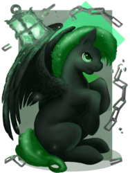 Size: 600x800 | Tagged: safe, artist:tokokami, pegasus, pony, chains, crossover, league of legends, ponified, simple background, solo, thesh, transparent background