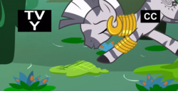 Size: 1366x705 | Tagged: safe, screencap, zecora, pony, zebra, a health of information, g4, criss cross moss, everfree forest, moss, muck, swamp, swamp fever plant, tv-y