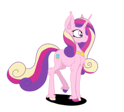 Size: 2626x2380 | Tagged: safe, artist:paskanaakka, derpibooru exclusive, princess cadance, pony, unicorn, g4, chest fluff, colored hooves, ear fluff, female, high res, mare, race swap, simple background, solo, transparent background, unicorn cadance, unshorn fetlocks