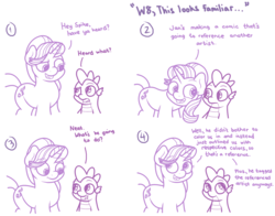 Size: 2810x2200 | Tagged: safe, artist:ljdamz1119, spike, starlight glimmer, dragon, g4, adorkable twilight and friends fanart, comic, duo, fourth wall, high res, reference