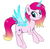 Size: 1501x1462 | Tagged: safe, artist:thebowtieone, oc, oc only, oc:cerise, pony, unicorn, artificial wings, augmented, eyelashes, female, glowing horn, horn, magic, magic wings, mare, simple background, solo, white background, wings