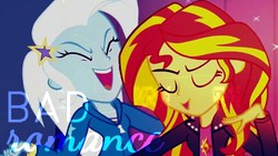 Size: 1280x720 | Tagged: safe, sunset shimmer, trixie, equestria girls, g4, duo