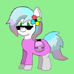 Size: 1080x1080 | Tagged: safe, artist:pegasusspectra, oc, oc only, oc:pegasus spectra (old), multicolored hair, saddle bag, simple background