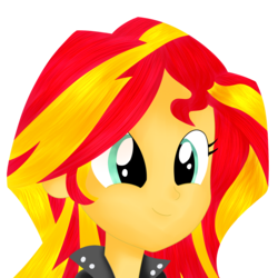 Size: 2000x2000 | Tagged: safe, artist:dragonfoorm, sunset shimmer, equestria girls, g4, my little pony equestria girls: rainbow rocks, bust, cute, female, happy, high res, portrait, shimmerbetes, shimmersmile, simple background, smiling, solo, transparent background