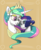 Size: 2500x3022 | Tagged: safe, artist:silverhopexiii, princess celestia, rarity, alicorn, pony, unicorn, g4, duo, female, high res, lesbian, mare, ship:rarilestia, shipping