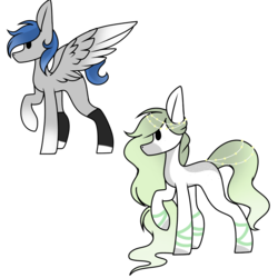 Size: 2048x2048 | Tagged: safe, artist:umiimou, oc, oc only, earth pony, pegasus, pony, high res, simple background, transparent background