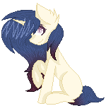 Size: 150x150 | Tagged: safe, artist:electricaldragon, oc, oc only, oc:glitter fang, pony, unicorn, animated, female, gif, mare, pixel art, simple background, sitting, solo, transparent background