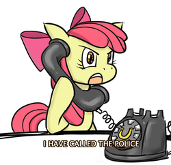 Size: 761x738 | Tagged: safe, artist:sonicdramon, apple bloom, earth pony, pony, g4, bow, english, female, filly, hair bow, open mouth, phone, solo, text