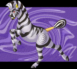 Size: 1012x899 | Tagged: safe, artist:bijutsuyoukai, oc, oc only, oc:follow lead, zebra, male, rearing, solo, zebra oc