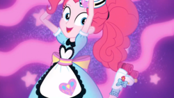 Size: 1024x576 | Tagged: safe, screencap, pinkie pie, coinky-dink world, equestria girls, g4, my little pony equestria girls: summertime shorts, female, server pinkie pie, solo