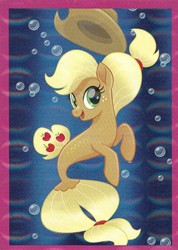 Size: 2554x3585 | Tagged: safe, applejack, g4, my little pony: the movie, applejack's hat, cowboy hat, female, hat, high res, seapony applejack, solo