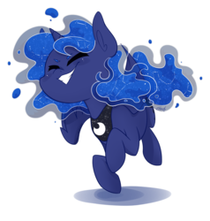 Size: 2000x2100 | Tagged: safe, artist:midnightpremiere, princess luna, alicorn, pony, g4, cute, eyes closed, female, happy, high res, lunabetes, mare, simple background, solo, transparent background