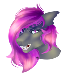 Size: 389x455 | Tagged: safe, artist:metro scrunch, oc, oc only, oc:raven aura, pony, angry, bust, female, portrait, solo