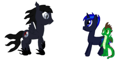 Size: 1024x544 | Tagged: safe, artist:aztec613, oc, oc only, oc:fang, oc:silver shade, oc:spirit guide, original species