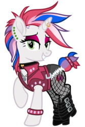 Size: 2000x3000 | Tagged: safe, alternate version, artist:cheezedoodle96, vector edit, sweetie belle, pony, unicorn, g4, it isn't the mane thing about you, .svg available, alternate hairstyle, belt, boots, bracelet, buckle, choker, clothes, denim shorts, ear piercing, earring, eyeshadow, female, fishnet stockings, heart, high res, horn, horn piercing, horn ring, jacket, jewelry, lidded eyes, like sister like sister, makeup, mare, mohawk, necklace, not rarity, older, older sweetie belle, padlock, pantyhose, piercing, punk, raised hoof, raised leg, recolor, see-through, shoes, simple background, socks, solo, stockings, svg, sweetie punk, thigh highs, torn clothes, transparent background, vector