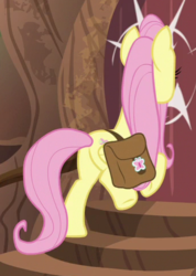 Size: 342x480 | Tagged: safe, screencap, fluttershy, a health of information, g4, butt, cropped, plot