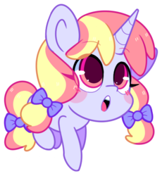 Size: 436x473 | Tagged: safe, artist:riouku, oc, oc only, oc:melody ice, pony, unicorn, chibi, female, gift art, mare, open mouth, solo