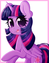 Size: 2270x2926 | Tagged: safe, artist:fluffymaiden, twilight sparkle, alicorn, pony, g4, cute, female, high res, looking at you, mare, open mouth, smiling, solo, twiabetes, twilight sparkle (alicorn)
