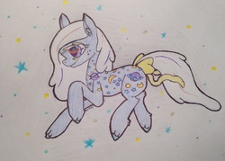 Size: 2428x1740 | Tagged: safe, artist:twitchy-tremor, night glider (g1), g1, space, traditional art