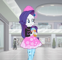 Size: 1110x1080 | Tagged: safe, screencap, aqua blossom, rarity, track starr, equestria girls, g4, good vibes, my little pony equestria girls: summertime shorts, background human, clothes, female, legs together, male, smoothie