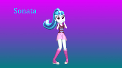 Size: 1920x1080 | Tagged: safe, artist:yukirithebluerose, sonata dusk, equestria girls, g4, my little pony equestria girls: rainbow rocks, 3d, cute, female, gradient background, solo, sonatabetes, source filmmaker