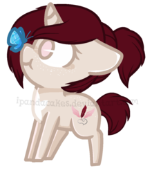 Size: 688x783 | Tagged: safe, artist:ipandacakes, oc, oc only, oc:pancake, butterfly, pony, unicorn, female, filly, simple background, solo, transparent background