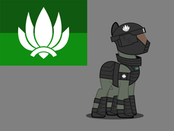 Size: 1600x1200 | Tagged: safe, artist:reisen514, pony, asia, battlefield, battlefield 2142, clothes, gray background, lotus (flower), military, military uniform, pan-asian coalition, ponified, simple background