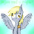 Size: 1024x1024 | Tagged: safe, artist:yara-art-studio10, derpy hooves, g4, female, food, muffin, solo