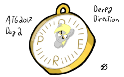 Size: 1280x800 | Tagged: safe, artist:perplexedpegasus, derpy hooves, object pony, original species, g4, compass, female, ponified, solo