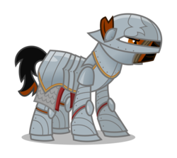 Size: 5600x5000 | Tagged: safe, artist:xenoneal, oc, oc only, oc:velocity, earth pony, pony, absurd resolution, armor, male, simple background, solo, stallion, transparent background, vector