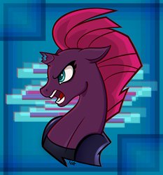 Size: 2750x2950 | Tagged: safe, artist:rhythmcrown, tempest shadow, pony, g4, my little pony: the movie, angry, broken horn, female, high res, horn, mare, solo