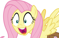 Size: 5681x3647 | Tagged: safe, artist:frownfactory, fluttershy, pegasus, pony, a health of information, g4, .svg available, excited, female, mare, rapeface, saddle bag, simple background, solo, svg, transparent background, vector, wings