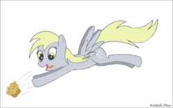 Size: 1280x800 | Tagged: safe, artist:kostarmax, derpy hooves, g4, food, muffin