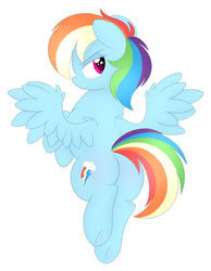 Size: 1477x1902 | Tagged: safe, artist:php66, rainbow dash, g4, lidded eyes, simple background, solo, spread wings, white background, wings