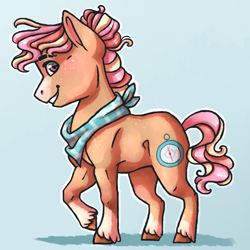 Size: 1200x1200 | Tagged: safe, artist:twixyamber, oc, oc only, earth pony, pony, chibi, male, solo, stallion