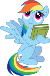 Size: 873x1328 | Tagged: safe, artist:twitchy-tremor, daring do, rainbow dash, pegasus, pony, g4, book, cute, dashabetes, female, heart, heart eyes, mare, reading, simple background, transparent background, wingding eyes