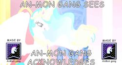 Size: 1024x544 | Tagged: artist needed, safe, edit, edited screencap, screencap, princess celestia, alicorn, pony, g4, anarchism, anarchy, caption, castle, english, female, indoors, logo, mare, solo, spread wings, text, wings