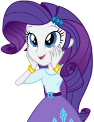 Size: 481x623 | Tagged: safe, artist:thebar, rarity, equestria girls, g4, my little pony equestria girls: friendship games, belt, bracelet, cute, cutie mark, female, gem, jewelry, raribetes, simple background, solo, touching face, transparent background