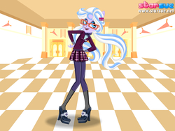 Size: 800x600 | Tagged: safe, artist:user15432, sugarcoat, equestria girls, g4, my little pony equestria girls: friendship games, clothes, crystal prep academy, crystal prep academy uniform, crystal prep shadowbolts, female, glasses, hand on hip, hasbro, hasbro studios, high heels, ponied up, pony ears, school uniform, shoes, solo, starsue