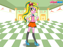 Size: 800x600 | Tagged: safe, artist:user15432, lemon zest, human, equestria girls, g4, my little pony equestria girls: friendship games, clothes, crystal prep academy, crystal prep shadowbolts, eared humanization, female, hand on hip, hasbro, hasbro studios, humanized, ponied up, pony ears, solo, starsue