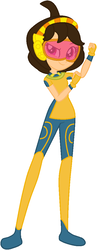 Size: 431x1115 | Tagged: safe, artist:ketrin29, artist:user15432, human, equestria girls, g4, arms (video game), barely eqg related, base used, crossover, equestria girls style, equestria girls-ified, hand on arm, mechanica, nintendo, nintendo switch, solo