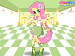 Size: 800x600 | Tagged: safe, artist:user15432, fluttershy, human, equestria girls, friendship games, g4, canterlot high, clothes, hasbro, hasbro studios, humanized, pegasus wings, ponied up, pony ears, shy, solo, starsue, winged humanization, wings, wondercolts