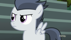 Size: 1366x768 | Tagged: safe, screencap, rumble, pegasus, pony, g4, marks and recreation, angry, colt, male, solo