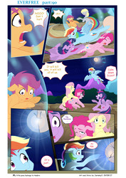 Size: 5784x8176 | Tagged: safe, artist:jeremy3, derpy hooves, fluttershy, pinkie pie, rainbow dash, scootaloo, twilight sparkle, alicorn, pony, comic:everfree, g4, absurd resolution, comic, twilight sparkle (alicorn)