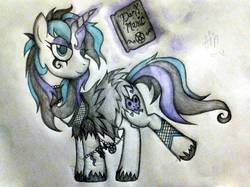 Size: 1921x1440 | Tagged: safe, artist:angelofthewisp, oc, oc only, oc:sugar skull (angelofthewisp), pony, unicorn, book, female, magic, mare, solo, traditional art