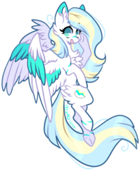 Size: 681x832 | Tagged: safe, artist:tay-niko-yanuciq, oc, oc only, pegasus, pony, colored wings, commission, female, flying, looking at you, mare, multicolored mane, multicolored wings, simple background, solo, transparent background